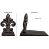 Lulu Decor 100% Cast Iron Fleur De Lis Door Stopper,
