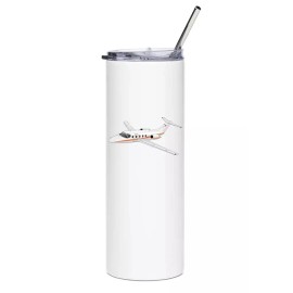Beechjet 400 Stainless Steel Water Tumbler with straw - 20oz.