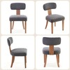 LUXOAK Farmhouse Chair Set of 2, Mid Century Modern Dining