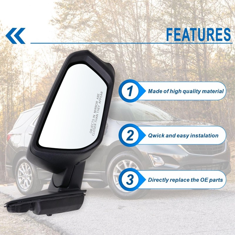 Lqito Right Passenger Side Mirror Compatible With 2018 2019 2020