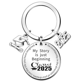 WTOPP Graduation Gifts for Her Him 2025 Inspirational Keyring College High School Keyrings for Students Daughter Best Friends