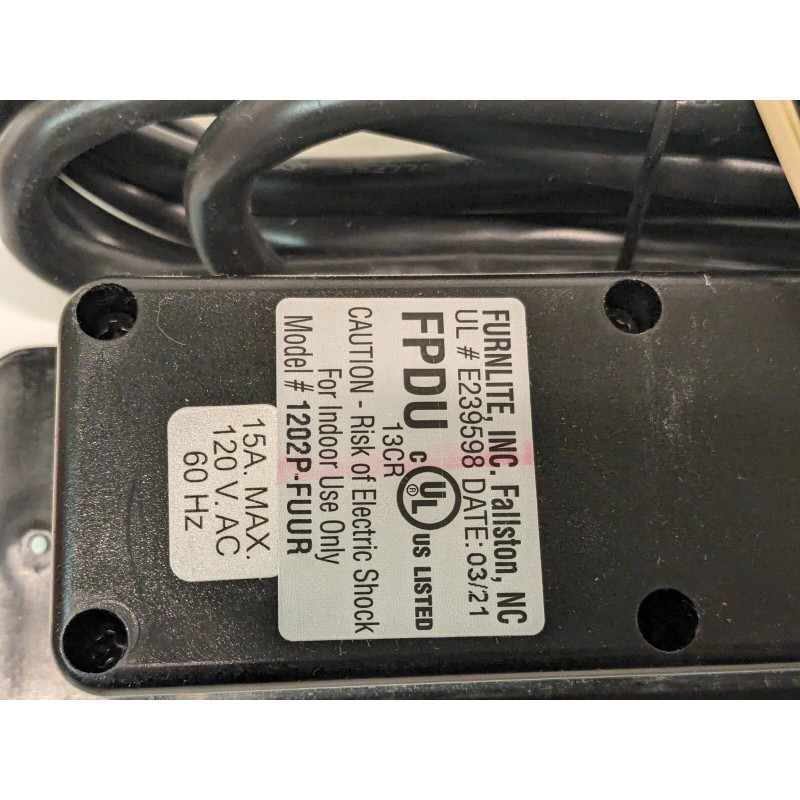 Furnlite, INC Furniture Power - 2 Outlets/2 USB Plugs- Black