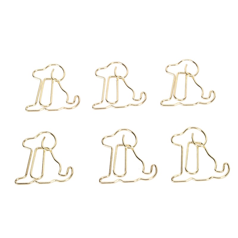100pcs Dog Shape Paper Clips Improved Slip Resistance Rust Proof