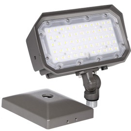 50W LED Flood Light Outdoor with Knuckle Mount, Dusk to Dawn 5000K 6000Lm IP65 Waterproof LED Wall Washer Security Lights for Yard Garden Garage Building Facades