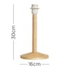 MiniSun Single Stem Natural Light Wood Table Lamp Base