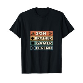 Funny Retro Son Brother Video Gamer Legend Gaming Lover Gift T-Shirt
