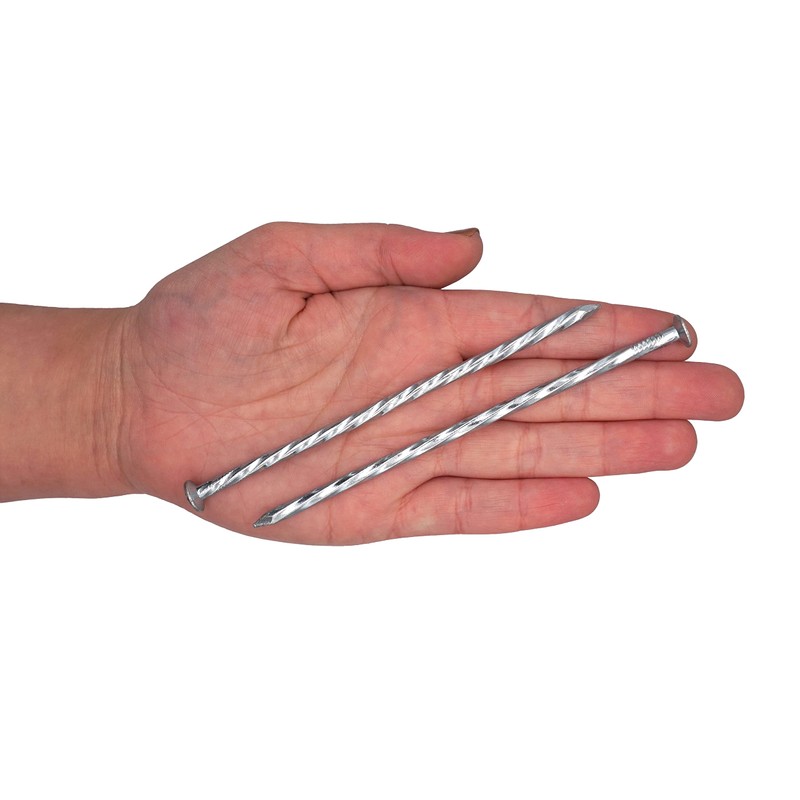 SKIR'CO (50 pcs) Square Twisted Steel Nails 4.0 x 120