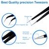 MMOBIEL 7 x Industrial Precision ESD Tweezers Anti-Static Stainless Steel