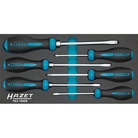 HAZET 163-184/6 Slot Cross Recess Profile PH HEXAnamic Screwdriver Set - Multi-Colour