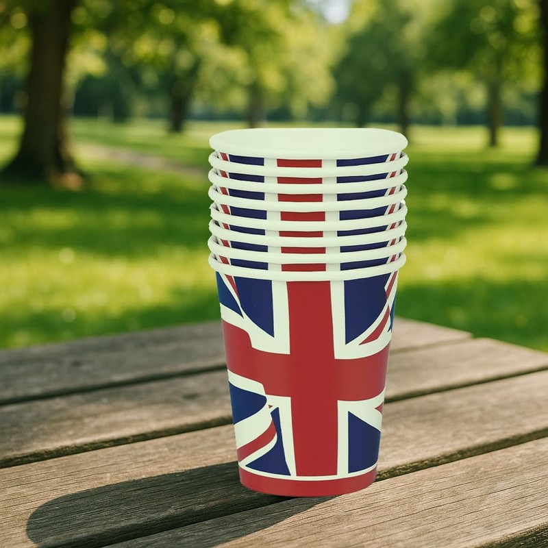 Union Jack Paper Cups – 8 Cups for VE Day