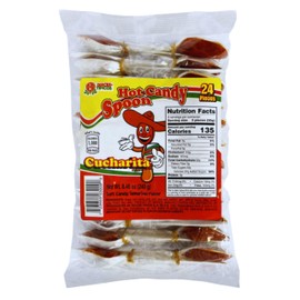 Cucharita Tamarindo Spoon Candy (24 Count) - Dulces Típicos Brand - Hot Candy Tamarind Spoon - Mexican Candy: