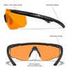 Wiley X Unisex's Saber Advanced Sunglasses, Matte Black/Light Rust, Medium/X-Large