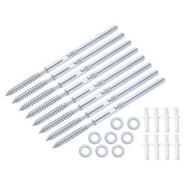 sourcing map 8 Pcs Floating Shelf Brackets Metal Hidden Shelf Support Brackets 8 x 100mm(0.3 x 3.9 Inch) Invisible Shelf Brackets with Screws for Floating Wood Shelves