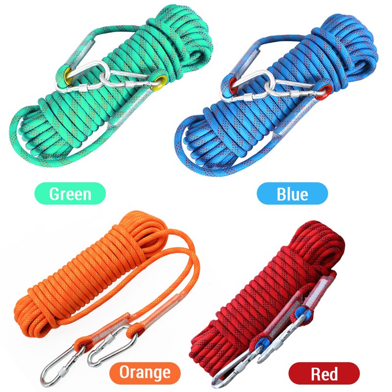 10mm Climbing Rope for Adults with Double Hook Durable for