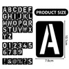 42-Piece Letter Stencil Set, 10 cm Letter Stencil, Plastic, Reusable