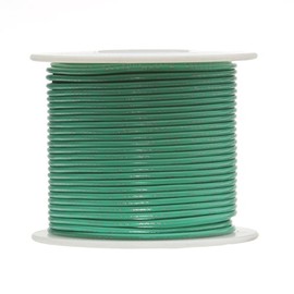 Remington Industries 22UL1007STRGRE500 22 AWG Gauge Stranded Hook Up Wire, 0.0253" Diameter, 300V, UL1007, 500' Length, Green