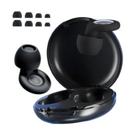 HI-LUXE Ear Plugs for Sleeping Noise Cancelling -30db Reduction Hearing Protection, EarPlugs in Silicone for Sleep, Travel, Focus and Work, Noise Sensitivity, EarCaps are Available in 4 Sizes - Black