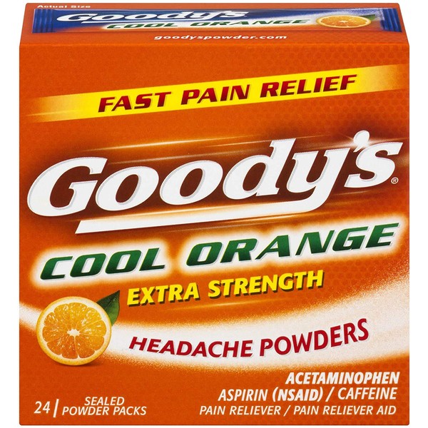 Goody's Extra Strength Headache Powders Cool Orange 24 ea (Pack of 6)