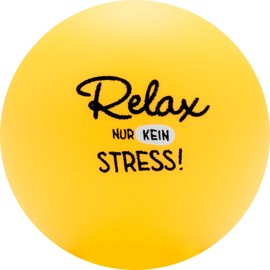 Sheepworld 74129 Crumple Ball with Saying Relax, Ball 6.2 cm, Yellow, with Funny Text, in Gift Box, Birthday, Gift for Friends