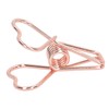 100 Pcs Binder Clips Hollow Heart Shape Strong Clamping Force