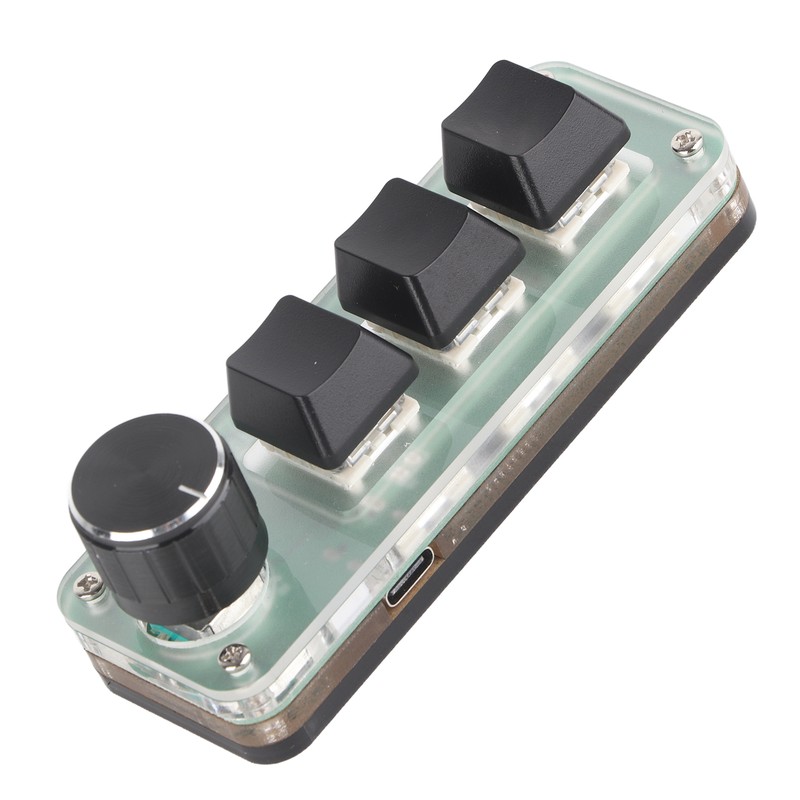 3 Key Small Keypad Multifunctional Shortcut RGB Backlight USB Mechanical