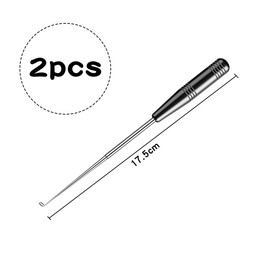 Jagowa 2 Pcs Fishing Hook Removal Stainless Steel Disgorger with Storage Tube Fish Hook Quick Remover Tool Hook Separator Fishing Extractor (Black)