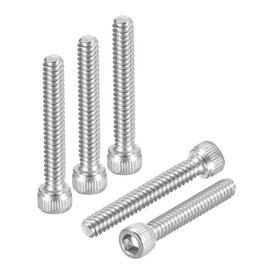 DTGN #6-32x7/8" Socket Head Cap Screws Bolts - 100Pack - Good for Road Bicycle, Mountain Bike, Auto, Motorcycle - 304 Stainless Steel Hex Head Metric Screws - Silver