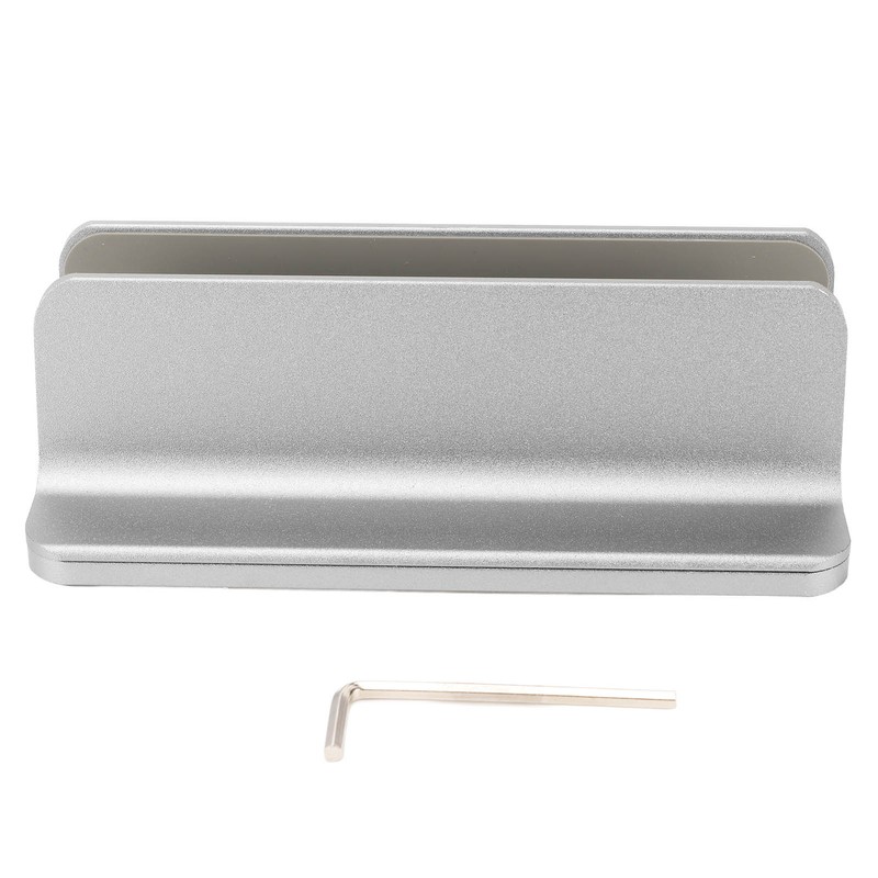 Vertical Laptop Stand Grey Regulable Base 3D Curved Appearance Bottom