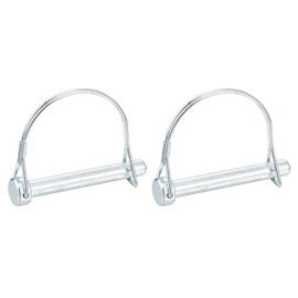 sourcing map 2Pcs Coupler Pin, 0.37"ID 2.76"L Carbon Steel Trailer Pin Shaft Locking Pin for Farm Trailers Lawn Garden, Silver Blue