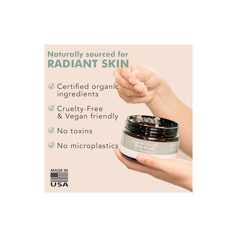 Beauty by Earth- Exfoliante corporal orgánico de árbol de té