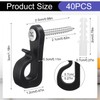 Invalidism 40-Pack Screw Hooks Q-Hanger Screw in Hooks with Safety