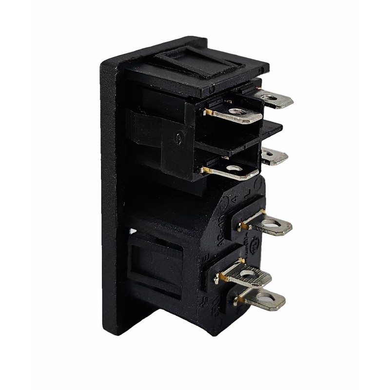 IEC Socket C-14 10A/250V, with Replaceable Red 4Pin LED Switch