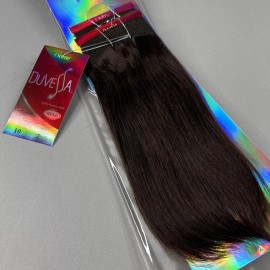 Outre 10” Yaki Straight #2 Dark Brown Duvessa Remi 100% Human Hair Track Extensions