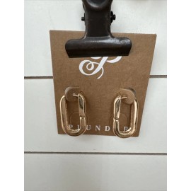 Plunder Design Fashion Trendy Jewelry Gold Chain Link Hoop Drop Dangle Earrings