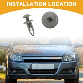 Partuto 30 Pcs 0.83 x 0.51Inch Universal Clip Rivets Fastener - Plastic Gray