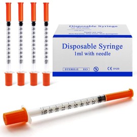 Purchase 2 Quick | 1ml 29 Gauge Syringes 1cc 1/2 Inch 13mm Lab Disposable Supplies for Refilling or Dispensing | Box of 100: 1ml 29Ga 1/2" | For Lab and Pet Only