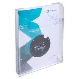 Exacompta - Ref 65158D - Wall Box Display Unit - 38 x 239 x 300mm in Size, Section Depth of 26mm, Suitable for A4 Portrait Documents & Literature, Single Compartment - Clear