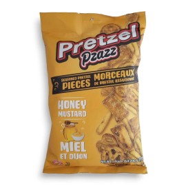 Exclusive Brands Pretzel Pzazz Seasoned Pretzel Pieces, Honey Mustard, 200g/7 oz. Bag