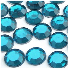 1,000pc Rhinestones Round 18mm - Flatback Aqua Blue AQA