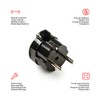 Famatel 1102-N Plug Side Output TT 16A 250V 4.8mm Black