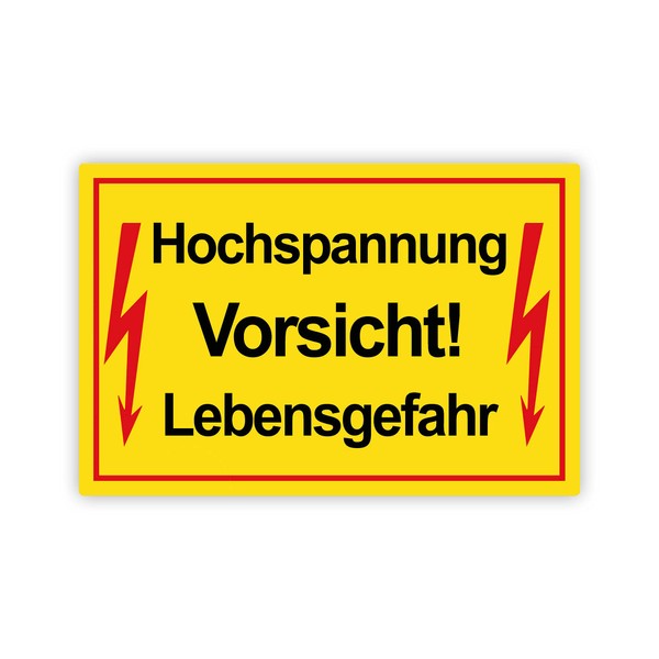STROBO Vorsicht ! Hochspannung Lebensgefahr Schild 20 x 30 cm