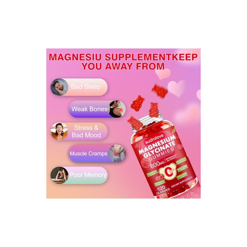 Magnesium Glycinate Gummies with Potassium and Vitamins