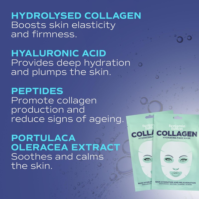 Collagen Face Mask Korean, Bio Collagen Real Deep Overnight Hydrating