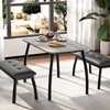 SLEKVERSA 3 Piece Farmhouse Dining Table Set for 4, Compact