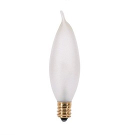 Satco S3277 Turn Tip Incandescent Decorative Light Bulb, 15 Watts, 120 Volt (Pack of 25)