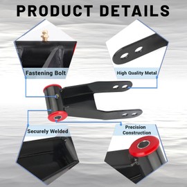 2" Rear Drop Lowering Shackle Suspension Kit Compatible with Ch~evy and G~m~c C1500 C2500 1988-1998, Silverado Sierra 1500 1988-2019, Replaces # 410520