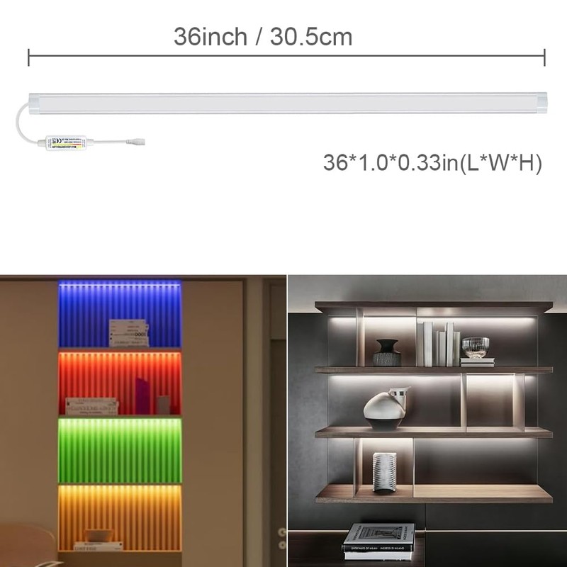 LAIFUNI Under Cabinet Lights with Remote, 20 Color Changeable Closet