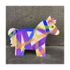 Bibabox 4 Solid White Cardboard Ponies Paper Animals Paint Kids