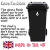 Pack of 5 10cm/3.9" Waterproof House Number Wheelie Bin Stickers