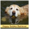 Happy Golden Retriever (Wall Calendar 2026 12" x 24" /